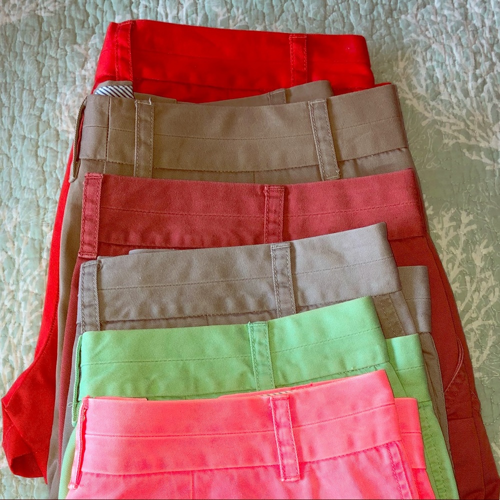 J.Crew chino 3” shorts (6) pair lot Sz 8